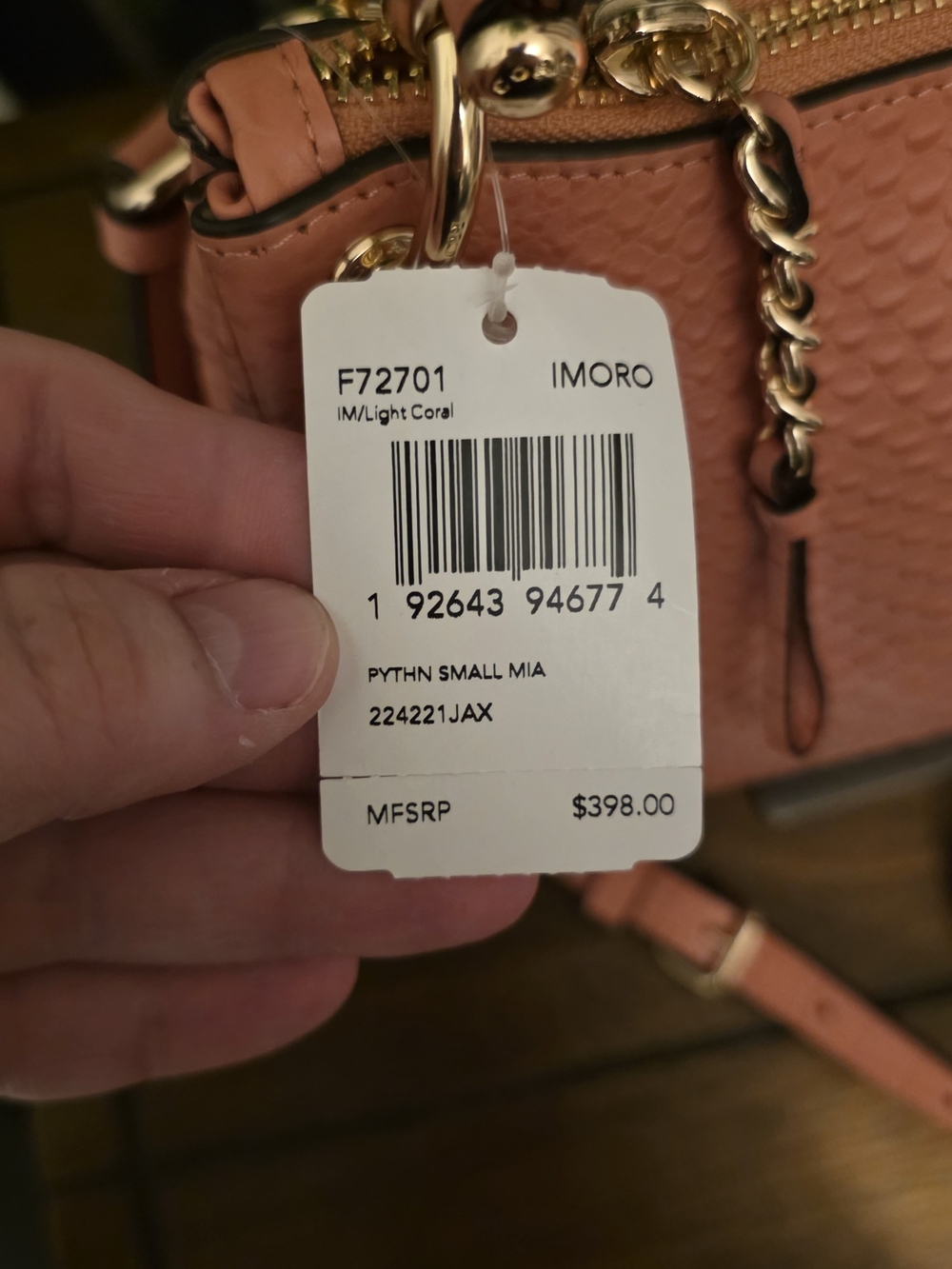 Coach NWT Python Embossed Small Mia Shoulder Or Crossbody Bag - Picture 4 of 10